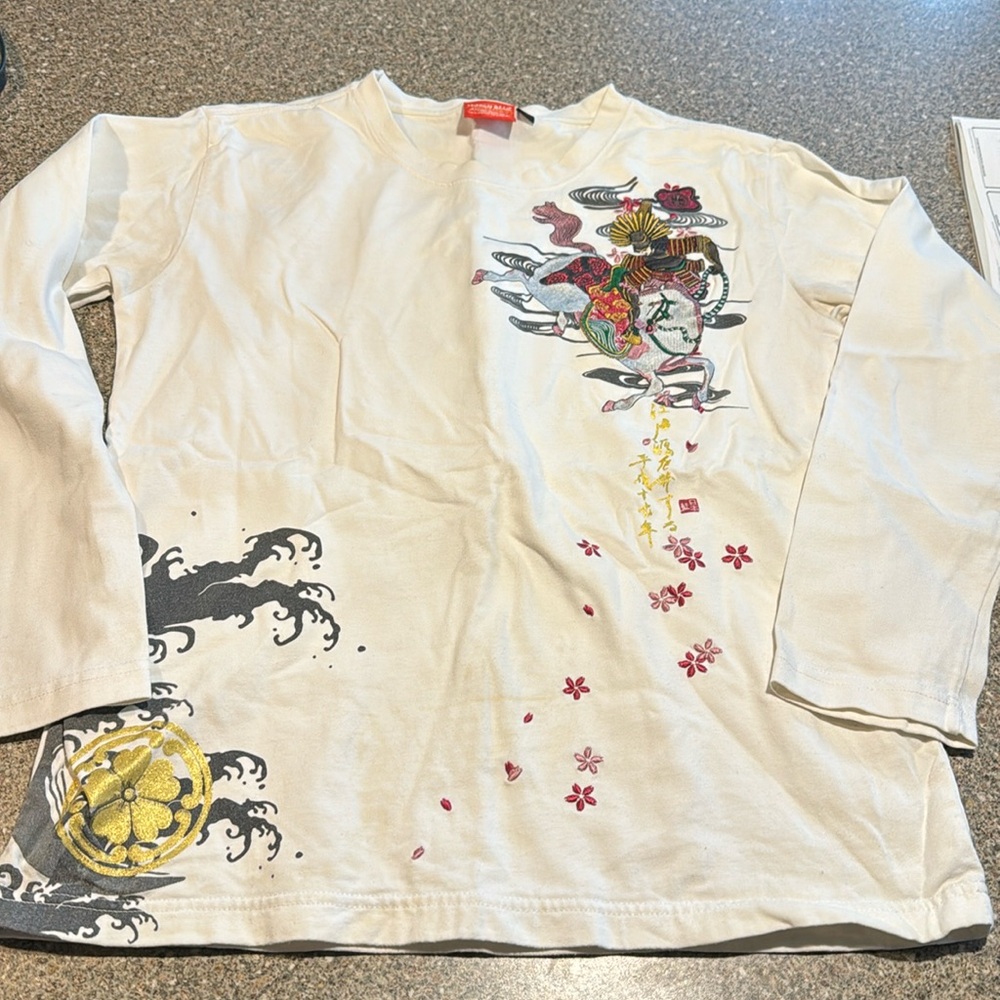 Nippon Blue embroidered shirt